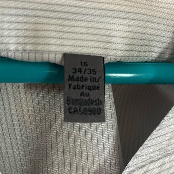 Calvin Klein Men’s Size 16 Collared Formal Button  Up Shirt Office CK Large Tops - Picture 5 of 5